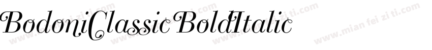 BodoniClassic BoldItalic字体转换